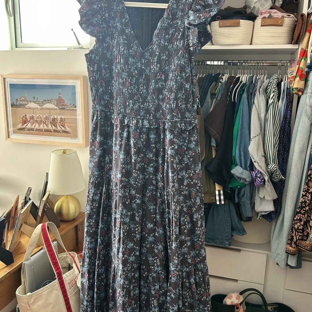Sea New York Navy Floral Maxi Dress
